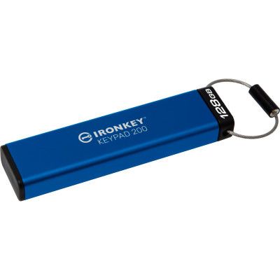 USB ���� ���������� Kingston 128GB IronKey Keypad 200 AES-256 Encrypted Blue USB 3.2 (IKKP200/128GB) - �������� 4