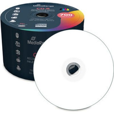  CD Mediarange CD-R 700MB 80min 52x speed, inkjet fullsurface printable, Cake 50 (MR208) -  1