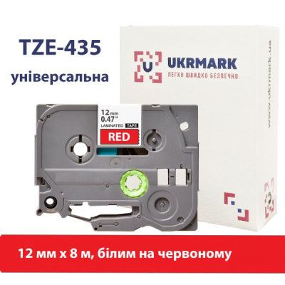     UKRMARK B-T435P, , 12  8, white on red,  TZe435 (900784) -  1