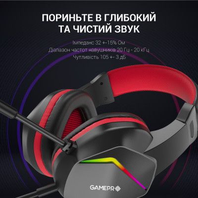 ��������� GamePro HS311 RGB Black/Red (HS311) - �������� 8