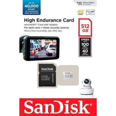 ����� ���'�� ����� ���'�� SanDisk 512GB microSDXC High Endurance UHS-I U3 V30 + SD adapter (SDSQQNR-512G-GN6IA) - �������� 3