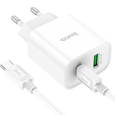 �������� ���������� HOCO C80A Plus Rapido PD20W+QC3.0 charger set(C to C) White (6931474779908) - �������� 3