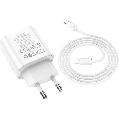 �������� ���������� HOCO C80A Plus Rapido PD20W+QC3.0 charger set(C to C) White (6931474779908) - �������� 4