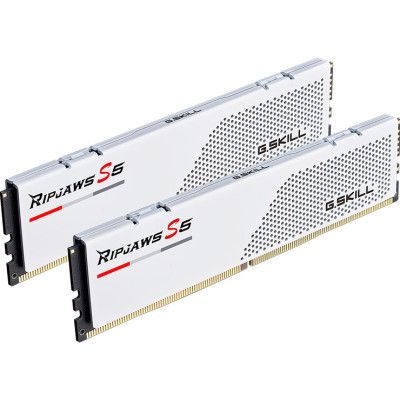     DDR5 64GB (2x32GB) 5200 MHz Ripjaws S5 White G.Skill (F5-5200J3636D32GX2-RS5W) -  2