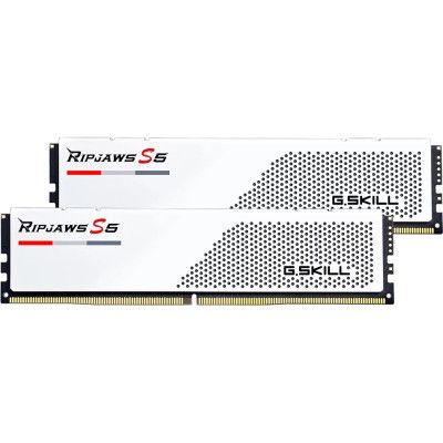     DDR5 64GB (2x32GB) 5200 MHz Ripjaws S5 White G.Skill (F5-5200J3636D32GX2-RS5W) -  3