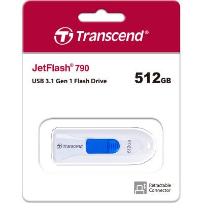 USB ���� ���������� Transcend 512GB JetFlash 790 White USB 3.1 (TS512GJF790W) - �������� 5