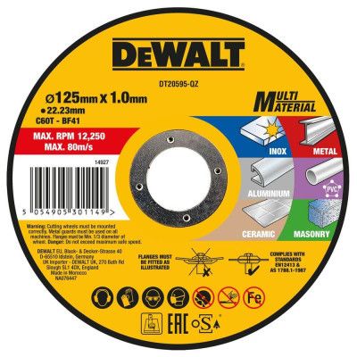 ���� ������� DeWALT MULTI-MATERIAL, 125x1x22,23�� (DT20595) - �������� 1
