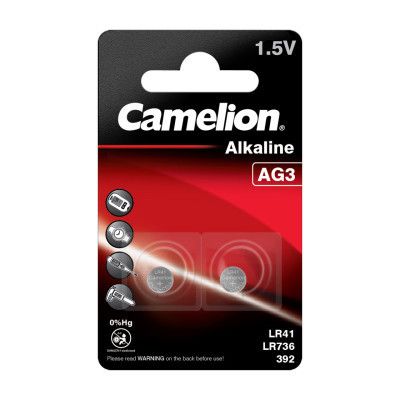 ��������� AG3 / LR41 Alkaline * 2 Camelion (AG3-BP2) - �������� 1