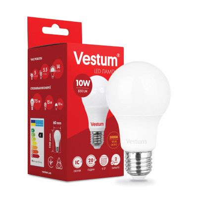 �������� Vestum A60 10W 3000K 220V E27 (1-VS-1106) - �������� 1