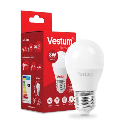 �������� Vestum G45 8W 4100K 220V E27 (1-VS-1209) - �������� 1