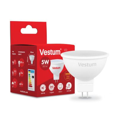 �������� Vestum MR16 5W 3000K 220V GU5.3 (1-VS-1504) - �������� 1