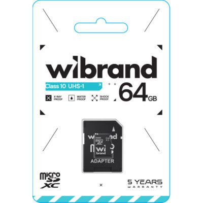 ����� ���'�� ����� ���'�� microSDXC, 64Gb, Class10 UHS-1, Wibrand, SD ������� (WICDXU1/64GB-A) - �������� 2