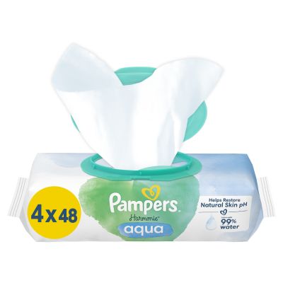 ������� ������� �������� Pampers Harmonie Aqua 4 ����� � 48 �� (8006540556139) - �������� 1