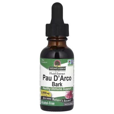 ����� Nature's Answer ���� �� �'����, ��� ������, 2000 ��, Pau D'Arco Bark, Alcohol-Free, 30 �� (NTA-00652) - �������� 1