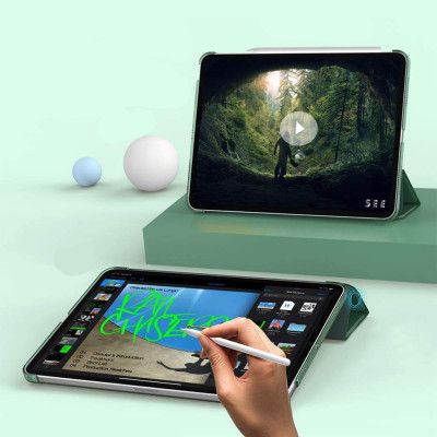 ����� ��� �������� BeCover Tri Fold Hard Apple iPad Air 4 10.9 2020/2021 Dark Green (709659) (709659) - �������� 4