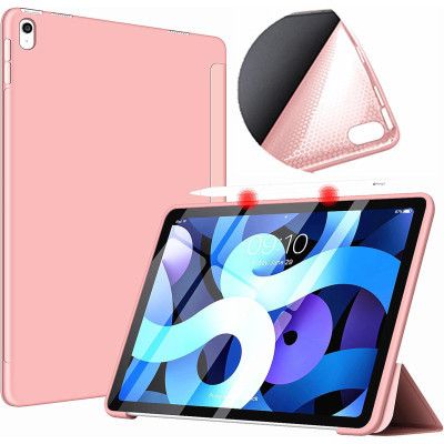 ����� ��� �������� BeCover Tri Fold Soft TPU Silicone Apple iPad Air (4/5) 2020/2022 10.9" Pink (711133) - �������� 2
