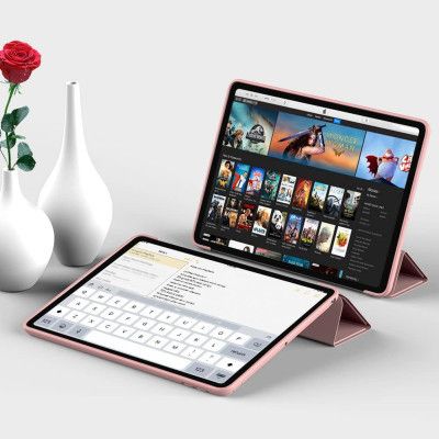 ����� ��� �������� BeCover Tri Fold Soft TPU Silicone Apple iPad Air (4/5) 2020/2022 10.9" Pink (711133) - �������� 6