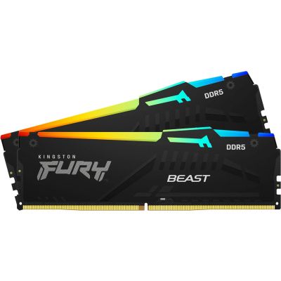 ������ ������ ��� ���������� DDR5 32GB (2x16GB) 6400 MHz Beast RGB EXPO Kingston Fury (ex.HyperX) (KF564C32BBEAK2-32) - �������� 4