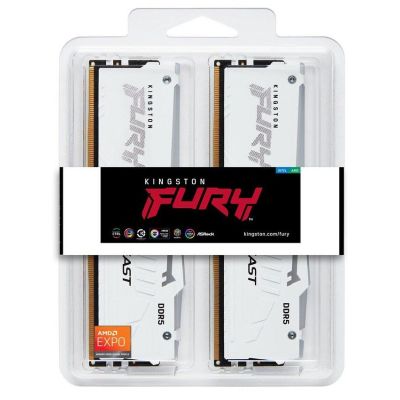     DDR5 32GB (2x16GB) 6400 MHz Beast White RGB EXPO Kingston Fury (ex.HyperX) (KF564C32BWEAK2-32) -  4