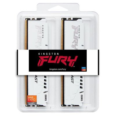 ������ ���'�� ��� ����'����� DDR5 64GB (2x32GB) 6400 MHz Beast White EXPO Kingston Fury (ex.HyperX) (KF564C32BWEK2-64) - �������� 4