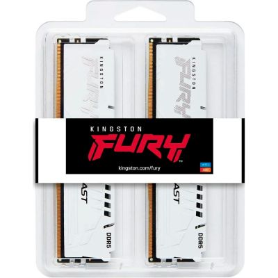 ������ ������ ��� ���������� DDR5 64GB (2x32GB) 6400 MHz Beast White XMP Kingston Fury (ex.HyperX) (KF564C32BWK2-64) - �������� 5
