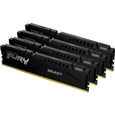 ������ ���'�� ��� ����'����� DDR5 128GB (4x32GB) 5600 MHz Beast Black XMP Kingston Fury (ex.HyperX) (KF556C40BBK4-128) - �������� 2