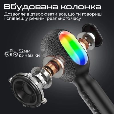 ̳������ Promate VocalMic Bluetooth 2 x AUX LED Black (vocalmic.black) - �������� 2