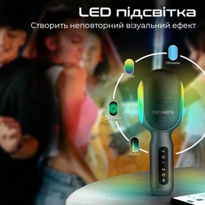 ̳������ Promate VocalMic Bluetooth 2 x AUX LED Black (vocalmic.black) - �������� 9