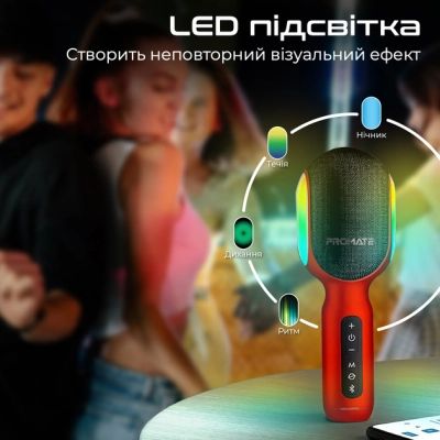 �������� Promate VocalMic Bluetooth 2 x AUX LED Red (vocalmic.red) - �������� 10