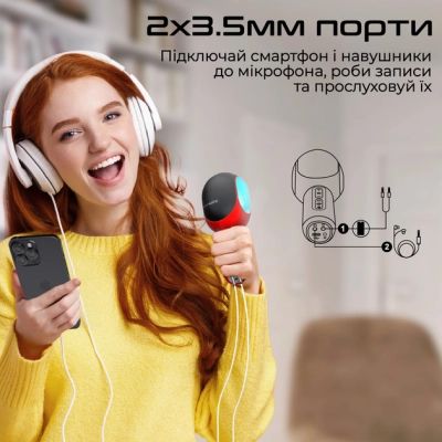 �������� Promate VocalMic Bluetooth 2 x AUX LED Red (vocalmic.red) - �������� 8