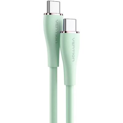 ���� ������ USB-C to USB-C 2.0m USB2.0 100W (20V/5A) Light Green Silicone Vention (TAWGH) - �������� 2