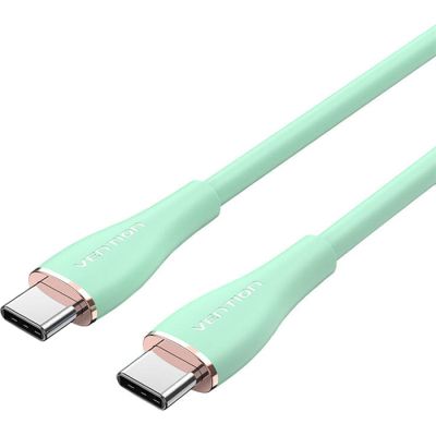 ���� ������ USB-C to USB-C 2.0m USB2.0 100W (20V/5A) Light Green Silicone Vention (TAWGH) - �������� 1