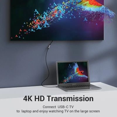 ���� ������ USB-C 3.1 M/F 1.0m 60W (20V/3A) 4K60HZ Thunderbolt 3 Vention (TABHF) - �������� 7