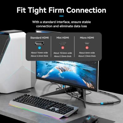 ������ ������������� HDMI M to HDMI F 5.0m V2.0 4K 60Hz PVC Vention (AHCBJ) - �������� 5