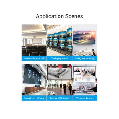 ������ ������������� HDMI to HDMI 8.0m V2.0 Engineering 4K 60Hz 18Gbps HD 7.1 PVC Black Vention (AAMBK) - �������� 10