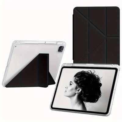 ����� ��� �������� BeCover Ultra Slim Origami Transparent Apple iPad Pro 11" M4 2024 Black (711689) - �������� 3