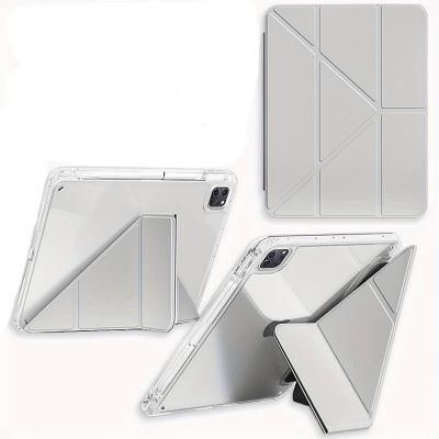 ����� ��� �������� BeCover Ultra Slim Origami Transparent Apple iPad Pro 11" M4 2024 Gray (711690) - �������� 2