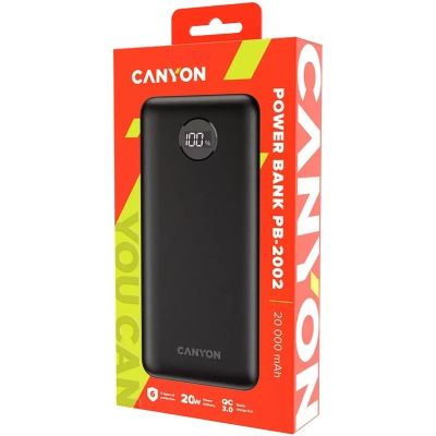 ������� ������������ Canyon PB-2002 20000mAh, PD/20W, QC/3.0, Black (CNE-CPB2002B) - �������� 4