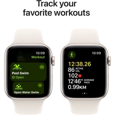 �����-���� Apple Watch SE 2024 GPS 40mm Starlight Aluminium Case with Starlight Sport Band - M/L (MXEG3QH/A) - �������� 6