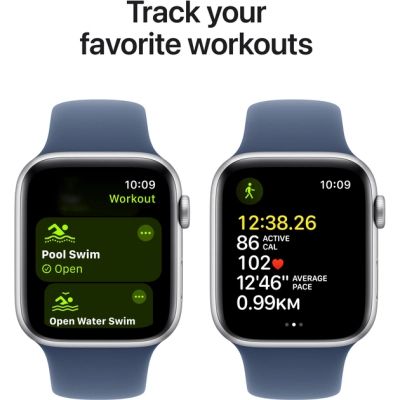 �����-�������� Apple Watch SE 2024 GPS 44mm Silver Aluminium Case with Denim Sport Band - M/L (MXER3QH/A) - �������� 6