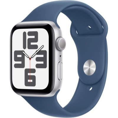 �����-�������� Apple Watch SE 2024 GPS 44mm Silver Aluminium Case with Denim Sport Band - M/L (MXER3QH/A) - �������� 1