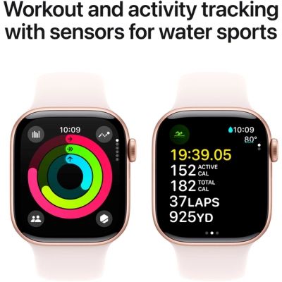 �����-���� Apple Watch Series 10 GPS 42mm Rose Gold Aluminium Case with Light Blush Sport Band - S/M (MWWH3QH/A) - �������� 4