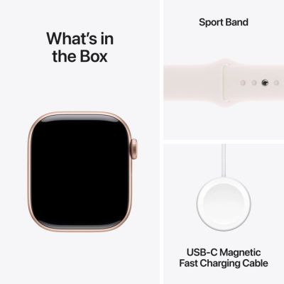 �����-���� Apple Watch Series 10 GPS 42mm Rose Gold Aluminium Case with Light Blush Sport Band - S/M (MWWH3QH/A) - �������� 9