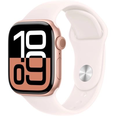 �����-���� Apple Watch Series 10 GPS 42mm Rose Gold Aluminium Case with Light Blush Sport Band - S/M (MWWH3QH/A) - �������� 1