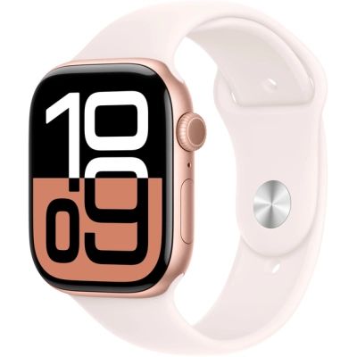 �����-���� Apple Watch Series 10 GPS 46mm Rose Gold Aluminium Case with Light Blush Sport Band - S/M (MWWT3QH/A) - �������� 1