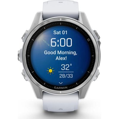 �����-���� Garmin fenix 8 43mm, AMOLED, Glass, BareSS/Whitestone, WhitestoneBn (010-02903-00) - �������� 8