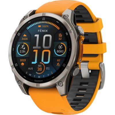 �����-���� Garmin fenix 8 47mm, AMOLED, Saph, Ti/Bare/Grpht, SparkOrg/GrphtBd, (010-02904-11) - �������� 1