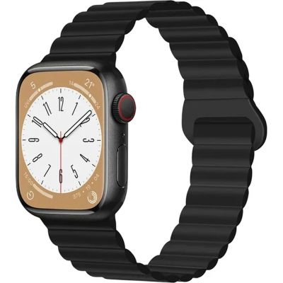������� �� �����-��������� Drobak Silicone Magnetic Link ��� Apple Watch All Series Ultra 2 49/45/44/42mm Dark black (898929) - �������� 1