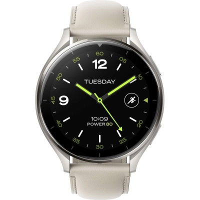 �����-���� Xiaomi Watch 2 Titan BHR9306GL Gray Case White Leather Strap (1093970) - �������� 2