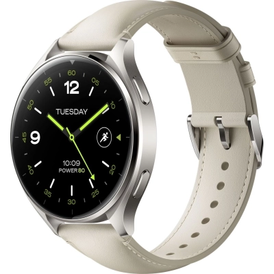 �����-���� Xiaomi Watch 2 Titan BHR9306GL Gray Case White Leather Strap (1093970) - �������� 1